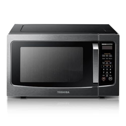 Four à micro-ondes de comptoir TOSHIBA TMC16S4ABS/CA avec technologie inverseur, essentiels de cuisine, capteur intelligent, dégivrage automatique, 1,6 pied cube, 13,6"...