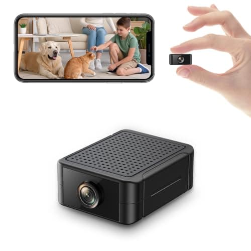 Spy Camera, Hidden Camera 4K Ultra HD with 4H Battery Life, SD Card & Cloud Storage, Motion Detection Alarm, Real-Time App Alerts, 2.4G WiFi &...