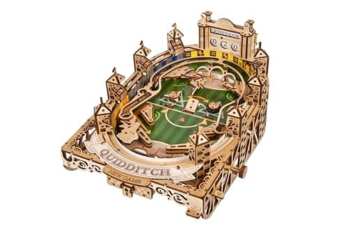 Ugears Quidditch Pinball 3D Wooden Puzzle - 3D Wooden Puzzle Harry Potter Flipper Machine Model Kit Adult Pinball Machine - Harry Potter Gifts...