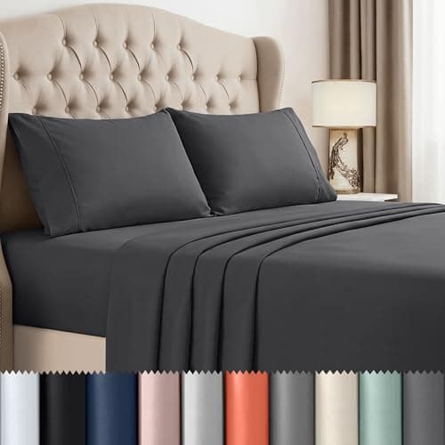 Ensemble de draps 4 pièces Beddora Queen Size - Draps confortables, respirants et rafraîchissants - Draps de lit de luxe d'hôtel pour femmes et hommes - Poches profondes, facile à installer,...