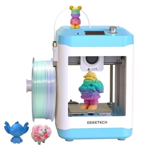 Mini imprimante 3D pour enfants et débutants, mini-imprimantes 3D Geeetech - Mise à niveau automatique, haute vitesse, entièrement open source, extrudeuse à entraînement direct, pour la maison et...