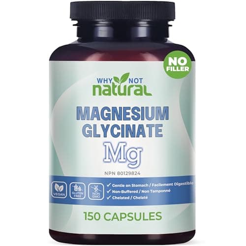Supplément de capsules de glycinate de magnésium - Végétalien, sans agent de remplissage - Favorise le sommeil et la relaxation