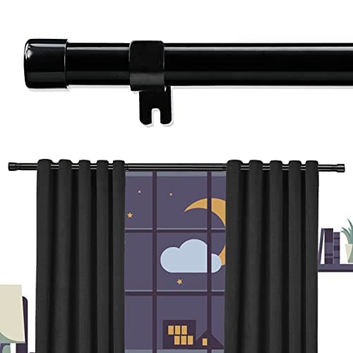 Extra Long Curtain Rods for Windows 28 to 144 inch, 1" Heavy Duty Drapery Rods with Adjustable Brackets, Bedroom Easy Instal Simple Blackout...