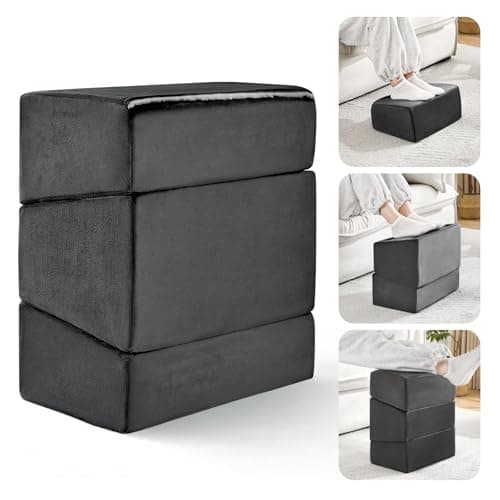Foot Rest for Under Desk at Work, Adjustable Footrest for Office Chair & Gaming Chair,Ergonomic Footrest Pillow Desk Foot Stool with Washable Cover...