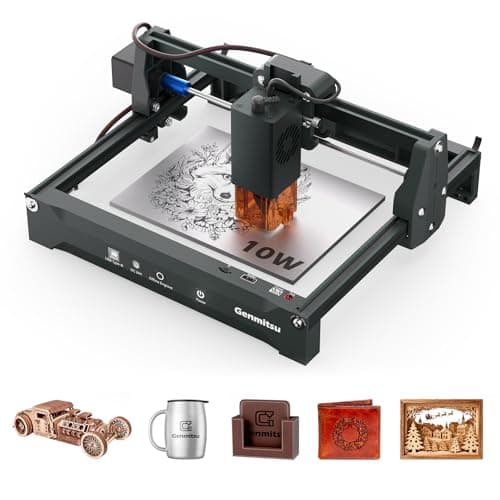 Machine de gravure laser Genmitsu Kortek 10W 10000mW ±0,01mm haute précision, 200x150mm, découpeur laser CNC portable pour bricolage bois, acrylique opaque,...