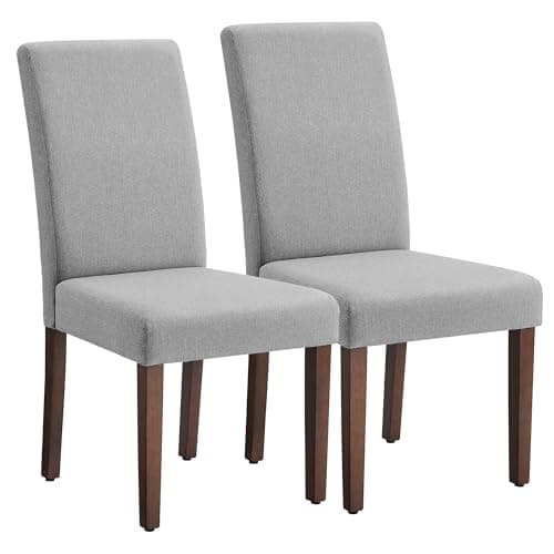 VASAGLE Dining Chairs, Parsons Chairs with High Back, for Dining Room Kitchen, Set of 2, Thick Seat, 58 x 48 x 100 cm, Dove Gray UKDC158G01