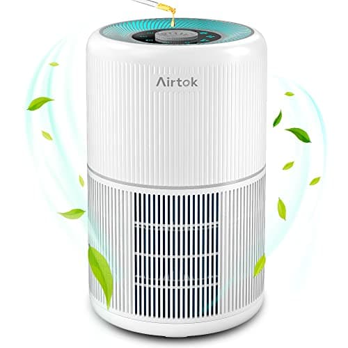 Purificateurs d'air AIRTOK pour chambre à coucher, filtre à air H13 True HEPA pour fumée, poussière, odeurs, pollen, squames d'animaux 99,97 % rem...