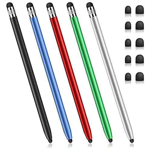Stylets pour écrans tactiles, paquet de 5 stylets pour tablettes iPad iPhone Android Chromebook et autres appareils à écran tactile capacitifs haute...