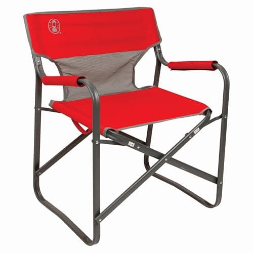 Chaise longue en acier Coleman Outpost Breeze, chaise pliante portable avec support de bras rembourré et position assise inclinée pour plus de confort, idéale pour le camping,...