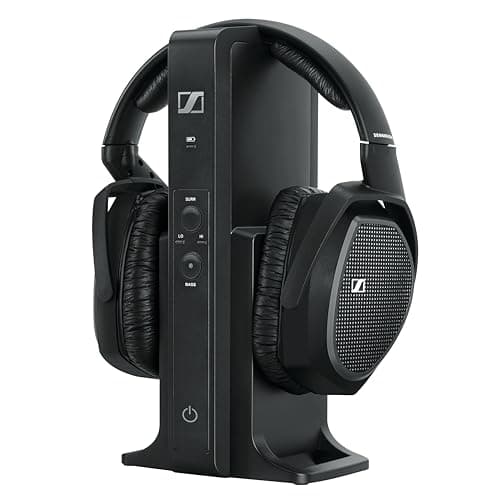 Sennheiser RS ​​175 RF Casque sans fil pour système TV avec modes Bass Boost et Surround Sound, Compact et ergonomique, Écoute TV sans fil, Noir