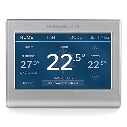 Thermostat couleur intelligent Wi-Fi Honeywell Home RTH9585WF, programmable sur 7 jours, écran tactile, Energy Star, compatible Alexa, fil C requis, non compatible...