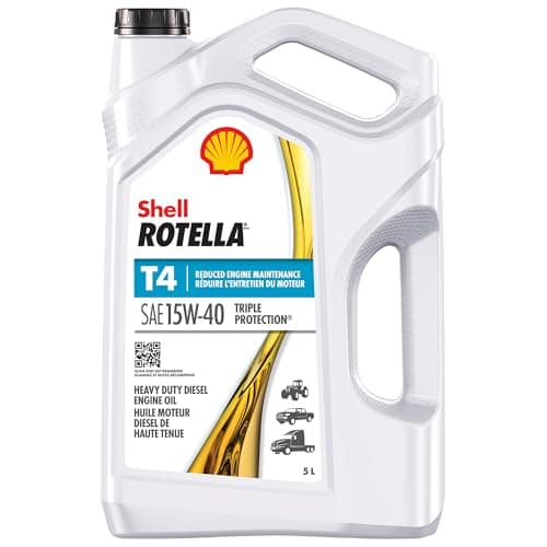 Huile moteur diesel Shell Rotella T4 triple protection 15W-40, 5 litres