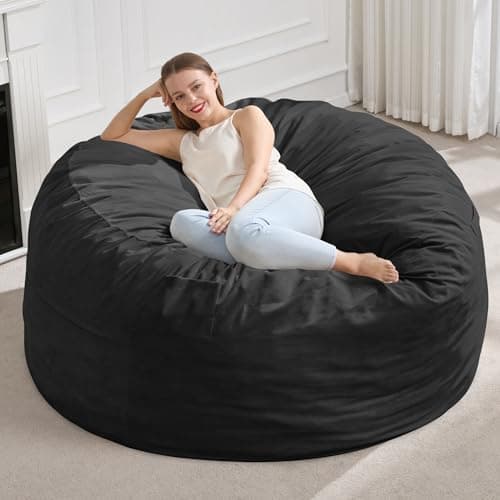 Bean Bag Chair Bean Bag Chairs for Adults Giant Bean Chairs with Velvet Cover, Large Bean Bag Chairs for Adults Beanbag Chair for Living Room,...