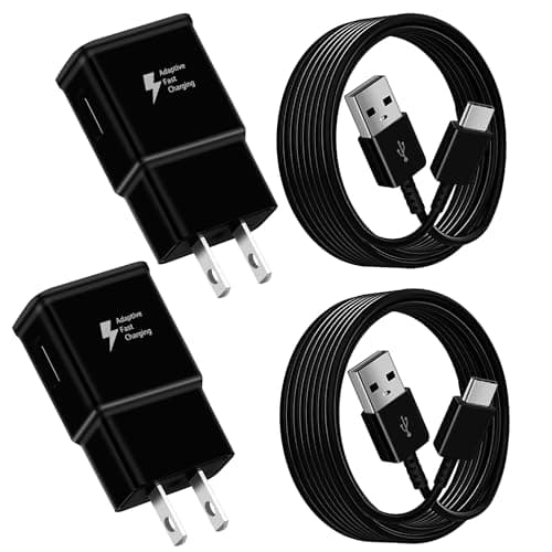 Chargeur rapide de type C pour téléphone Samsung Android avec câble USB C de 5 pieds Cordon de charge rapide pour Samsung Galaxy S23/S22/S21/S20/S10/S9/S8...