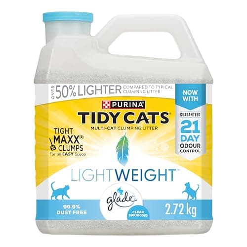 Tidy Cats Glade Clear Springs Litière pour chat légère multi-chats – Pichet de 2,72 kg