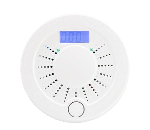 Avertisseurs combinés de fumée et de monoxyde de carbone fonctionnant sur batterie avec écran LCD d'avertissement sonore (modèle : CS25)