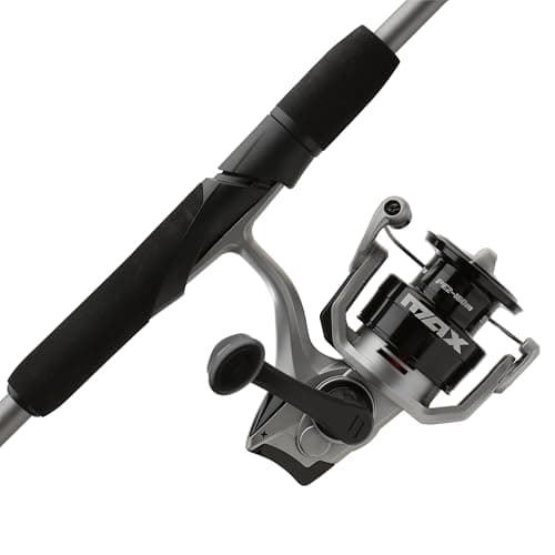 Abu Garcia 6'6" Max X Spinning Reel and Fishing Rod Combo, Size 3000 Reel, 5 Stainless Steel Ball Bearings, Smooth Oil Felt Front Drag System,...