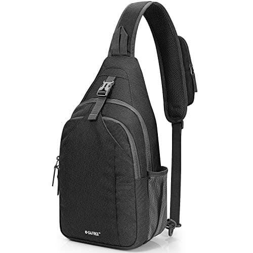 G4Free Sling Bag RFID Blocage Sling Sac à dos Bandoulière Poitrine Sac Daypack pour Randonnée Voyage (Noir)