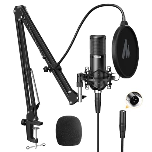 MAONO XLR Condenser Microphone, Professional Cardioid Studio Recording Mic for Streaming, Podcasting, Singing, Voice-Over, Vocal, Home-Studio,...