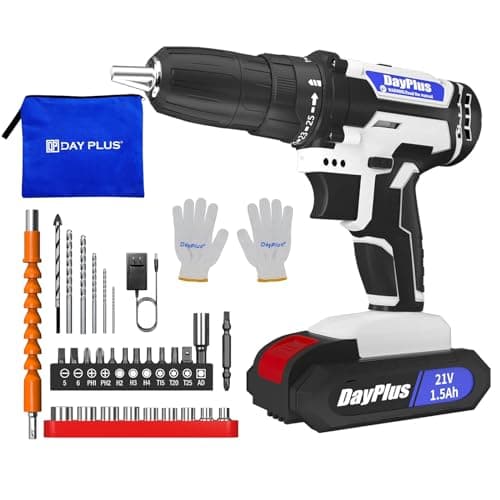 Kit d'outils de tournevis électrique pour perceuse électrique sans fil 21 V, 2 vitesses variables, réglage de couple 25 + 1, 29 embouts de perceuse/visseuse