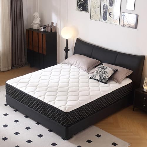 Happiland Queen Size Mattresses, 10 Inch Hybrid Memory Foam Queen Mattress in a Box, with Pocket Springs, Pressure Relief, Breathable Comfort,...