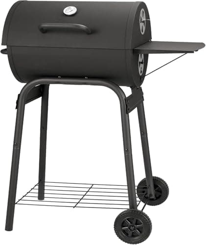Kendane Barrel Charcoal BBQ Grill Outdoor, Large Barbecue Grills with Side Shelf, Outdoor BBQ Charcoal Grill,Perfect for Backyard Camping, Patio...