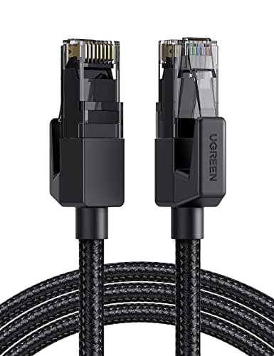 UGREEN Cat 6 Ethernet Cable Braided Cat6 Gigabit High Speed 1000Mbps Internet Cable RJ45 Shielded Network LAN Cord Compatible for PC PS5 PS4 PS3...