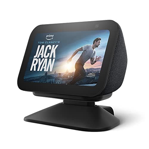 Support réglable Echo Show 5 (3e génération) avec port de chargement USB-C | Charbon de bois