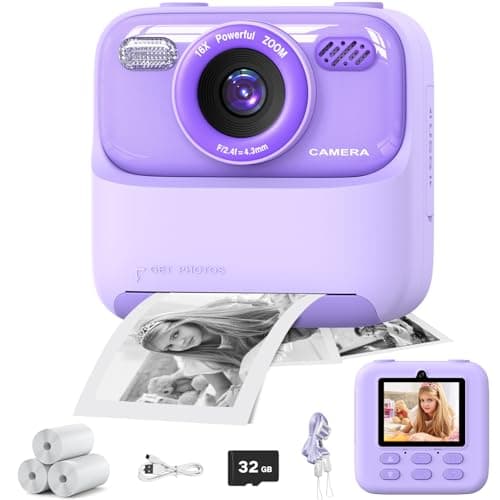 Prix ​​le plus bas en 30 jours | Masterbee Kid Camera Photo à impression instantanée, cadeaux d'anniversaire pour filles et garçons, enfants numériques C...