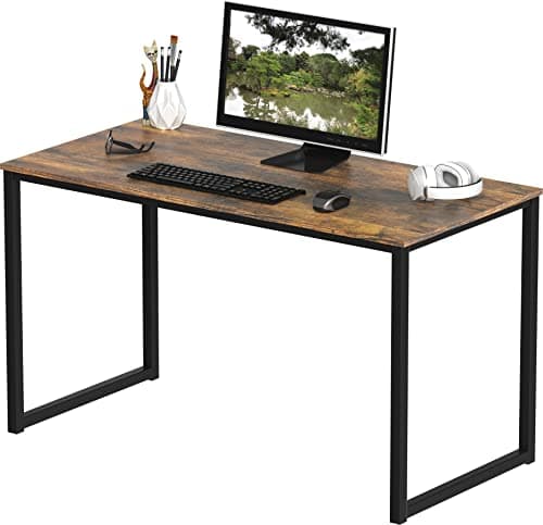 SHW Mission 40-Inch Home Office Computer Desk, 100 x 50 cm, Rustic Brown