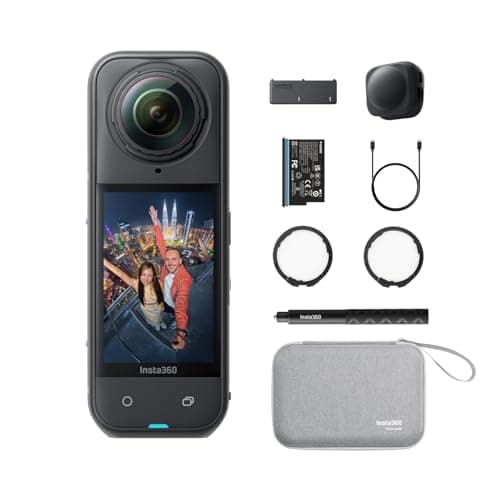 Insta360 X5 Essentials Bundle - Waterproof 8K 360° Action Camera, Leading Low Light, Invisible Selfie Stick Effect, Rugged and Replaceable Lens,...