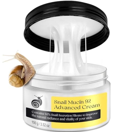 Crème à la mucine d'escargot à 92 %, hydratant quotidien pour le visage avec filtrat de sécrétion d'escargot, soins de la peau pour tous les types de peau 3,52 oz