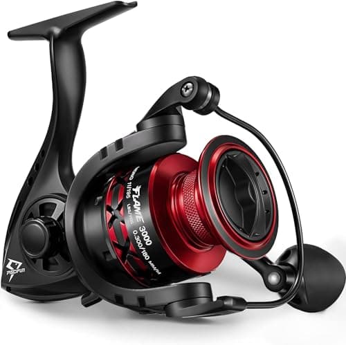 Moulinets à filer à flamme Piscifun, moulinet de pêche à filature ultraléger avec rapport de vitesse élevé de 5.2: 1, traînée maximale de 14,3 lb, léger 9 + 1 BB ultra lisse...