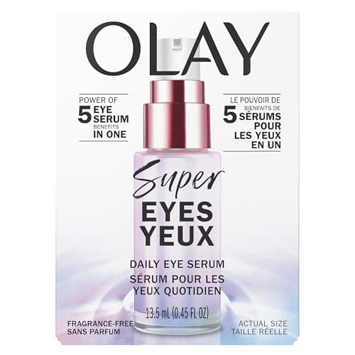 Olay Super Eye Serum - Vitamine C, Caféine, Niacinamide, Amino Peptide, Aloe Vera - Éclaircit les cernes, Anti-rides, Anti-âge, Éclaircissant,...