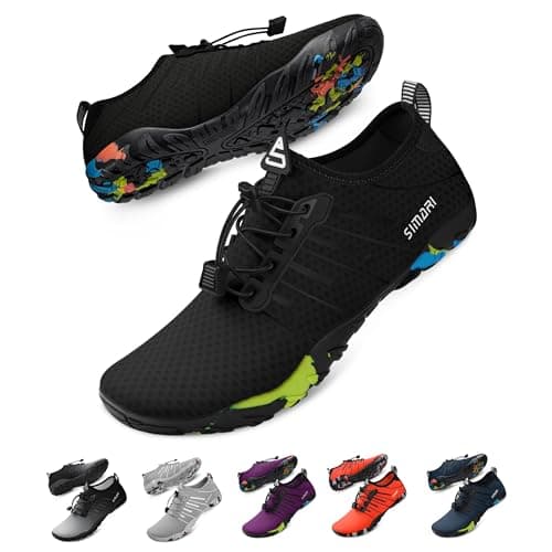 SIMARI Chaussures d'eau pour Femmes Hommes Piscine Plage Athlétique Séchage Rapide Pieds Nus Chaussures de Randonnée Surf Course Kayak