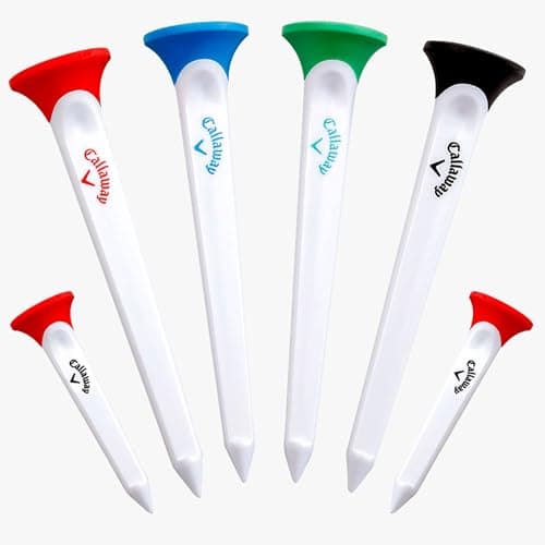 Callaway Par Tee Plastic Golf Tees, 6 Pack, Assorted