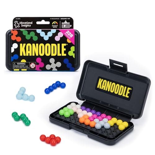 Educational Insights Kanoodle - Original 3D Brain Teaser Puzzle, Mind Challenge Toys for Single Player, Handheld Travel Games, Challenging Logic...