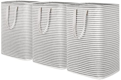 Lifewit 3-Pack 80L Laundry Hamper, Large Collapsible Laundry Baskets, Freestanding Waterproof Clothes Hamper with Easy Carry Handles in Laundry...