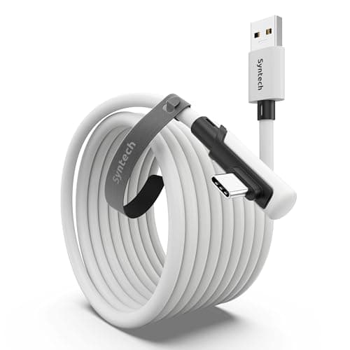 Câble Syntech Link 16FT pour PCVR Compatible avec Oculus/Quest 3/Meta Quest 3S, Quest2/Pro/Pico 4/Ultra Accessoires et PC/SteamVR, PC haute vitesse...