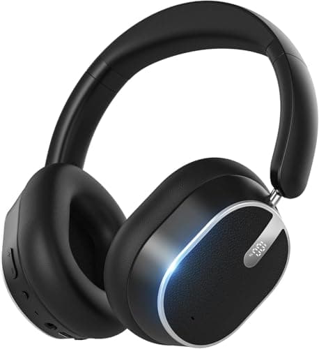 Écouteurs Bluetooth hybrides à suppression active du bruit MMWOWARTS, écouteurs sans fil Bluetooth 6.0 supra-auriculaires avec 60 heures de lecture, audio haute résolution,...