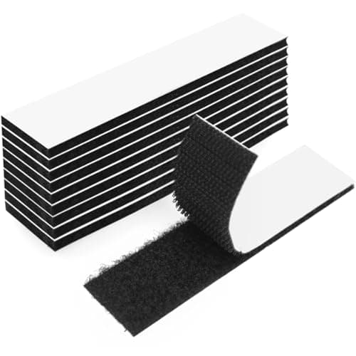 Paquet de 20 rubans à boucles à crochets très résistants, ruban de montage à fixation double face de 1x4 pouces, ruban de montage adhésif puissant réutilisable à emboîtement pour la maison en tissu...