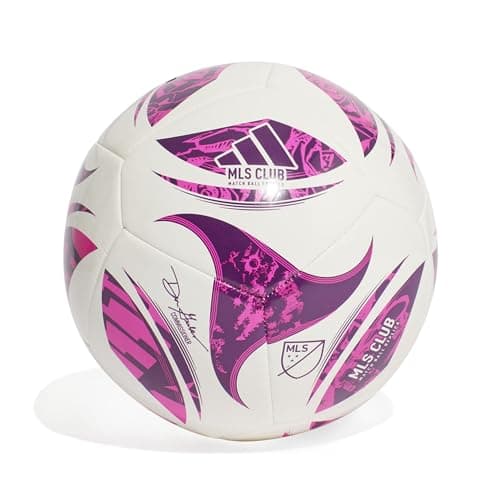 adidas MLS 25 Club Ballon de football unisexe pour adulte Blanc/violet éclatant/violet gloire 5