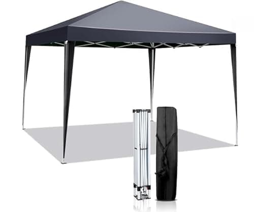 SONGMICS Gazebo 10x10 pi, Pavillon escamotable, Protection UV SPF 50+, Tente à auvent pliante résistante à la bruine, Tente d'ombrage extérieure portable avec sac de transport,...