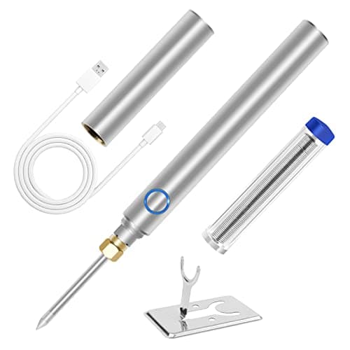 Kit de fer à souder sans fil ELMCONFIG 1100mAh USB stylo pistolet à souder électrique sans fil, portable et rechargeable pour la réparation d'appareils électroménagers,...