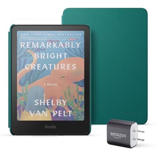 Introducing Amazon Kindle Colorsoft Essentials Bundle including Kindle Colorsoft (16 GB) – With colour display - Black, Plant-Based Leather...