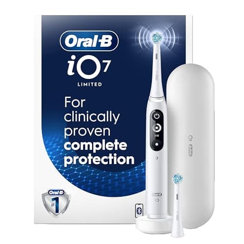 Oral-B iO Deep Clean + Protect Rechargeable Electric Toothbrush, White with Visible Pressure Sensor, 5 Cleaning Settings, 2 Min Timer, an iO Series...