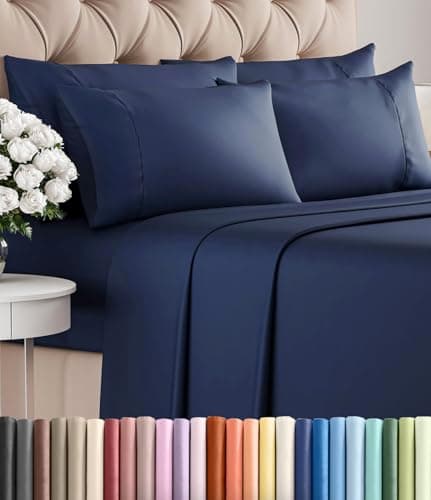 King 6 Piece Sheet Set - Cooling and Breathable Bed Sheets - Hotel Luxury Bed Sheets for Women, Men, Kids & Teens - Bedding with Deep Pockets &...