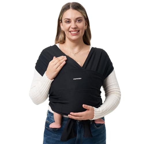 Momcozy Écharpes de porte-bébé, écharpes de porte-bébé pour nouveau-né jusqu'à 50 lb, écharpe de portage réglable pour adultes, tailles XXS-XXL, facile à porter...