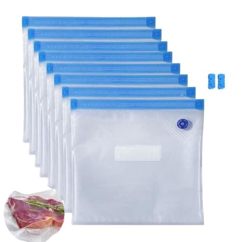Sous Vide Bags-BPA-Free Reusable Vacuum Seal Bags for Food Storage Food Freezing safe Reseal Vacuum Storage Bag for Sous Vide Cooking-HOMYLAND 8.5...