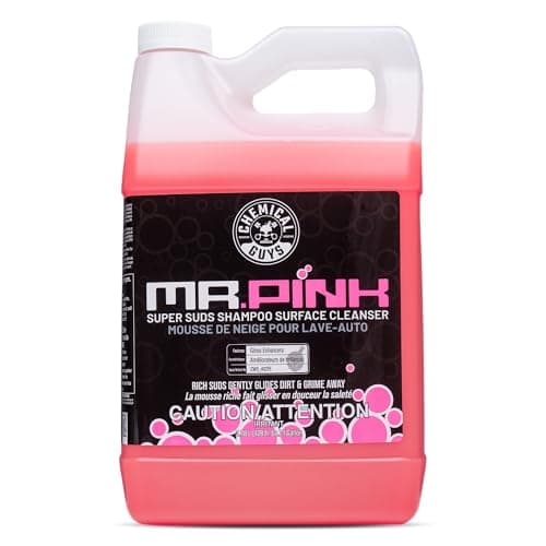 Savon moussant pour lavage de voiture Chemical Guys Mr. Pink (fonctionne avec des canons à mousse, des pistolets à mousse ou des seaux de lavage) sans danger pour les voitures, camions, motos, camping-cars et plus encore,...